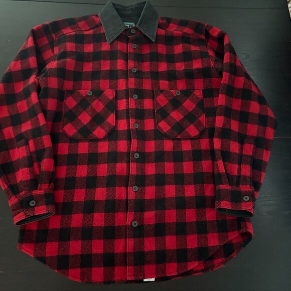 Vintage Mens Woolrich Buffalo Plaid Shaket Shirt Jacket Size Small Made In USA - Picture 1 of 5